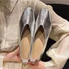 Frauen Müßiggänger Aus Echtem Leder Luxus Schuhe Heels Gold Pumpen Karree Elegante Mary Janes Schuhe