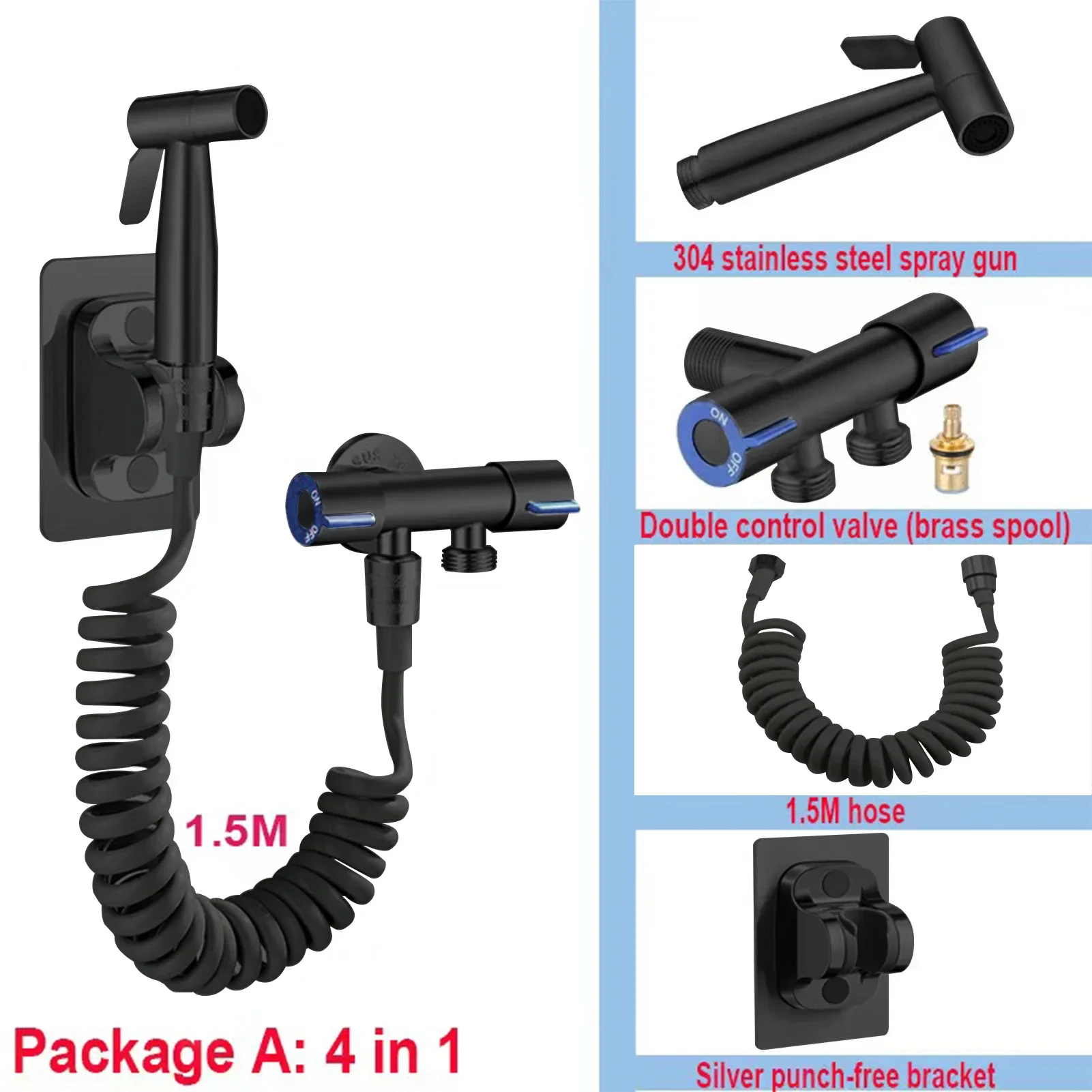 Handheld Bidet Sprayer Set Edelstahl Spritzpistole Dusche Badezimmer Wc Bidet Wasserhahn Sprayer Düse Hause Selbst Reinigung