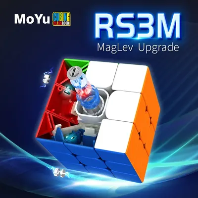 3x3 Moyu RS3M Magnetischer Geschwindigkeitswürfel Stickerless Zauberwürfel Lernspielzeug Image