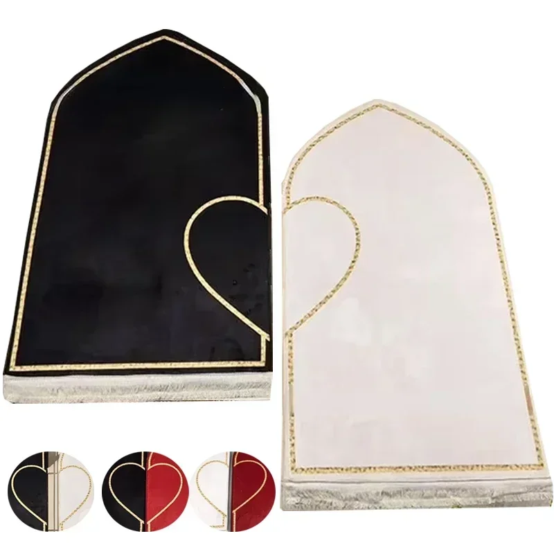 2-teiliges Set Dicke Bedruckte Flanell-Gebetsmatte für Erwachsene, Gebetsteppich-Set für Paare, Teppiche für Wohnzimmer, Teppich für Schlafzimmer Image