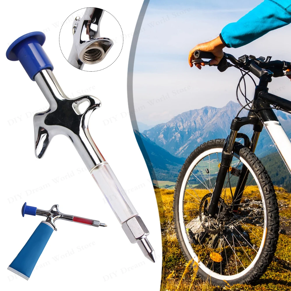 Aluminum Alloy Grease Mini Nozzle Syringe Upkeep Chain Injector Cycling Supplies Oiling for Mountain MTB Bike Service Tools Image