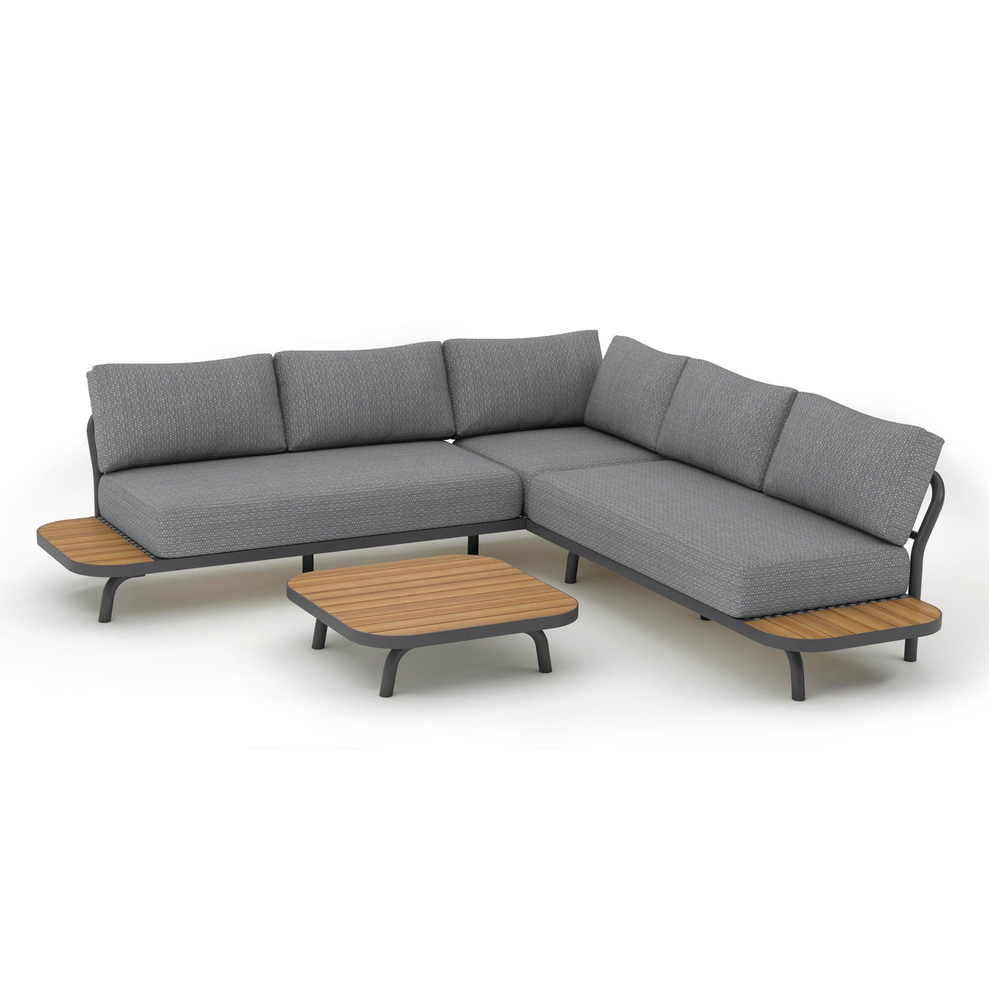 Best »Paros« Lounge-Set anthrazit 2-teilig