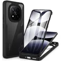 Custodia per Xiaomi Redmi Note 14 Pro Plus 4G 5G con protezione schermo Anti-Shock e Anti Giallo Protezione a 360 gradi con Nero