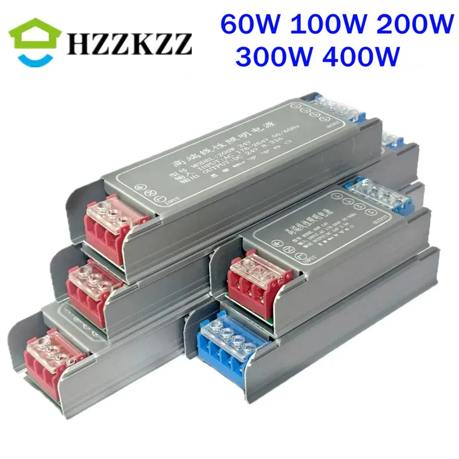 60W 100W 200W 300W 400W 12V 24V Alimentatore LED Convertitore trasformatore CA-CC Super sottile per lampadina a strisce LED Driver LED