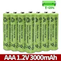 Batteria ricaricabile gialla AAA 3000mAh 3A 1.2V Ni-MH per giocattoli MP3 RC torcia a led