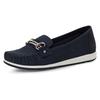 Mokassin MARCO TOZZI, Damen, Gr. 38, blau (navy), Nubukleder, unifarben, casual, Schuhe, Halbschuh, Schlupfschuh, Freizeitschuh mit edler Schmuckspange