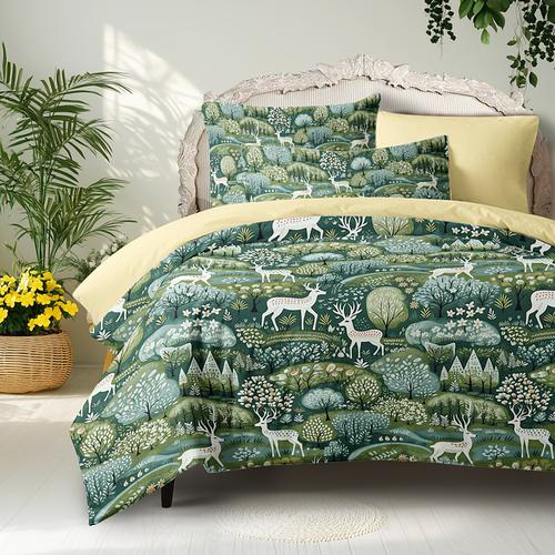 100% Cotton Duvet Cover Set Tree Pattern Set Soft 3-Piece Luxury Bedding Set Home Decor Gift King Queen Duvet Cover