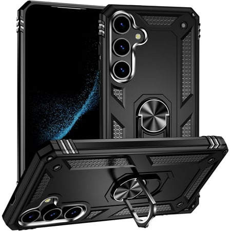 REQO Compatible with Samsung Galaxy S24 Case Cover Magnetic Car Mount Bracket Shell Compatible with Samsung Galaxy S24 SM-S921B/DS SM-S921U1 SM-S921W SM-S921N SM-S921E/DS Case