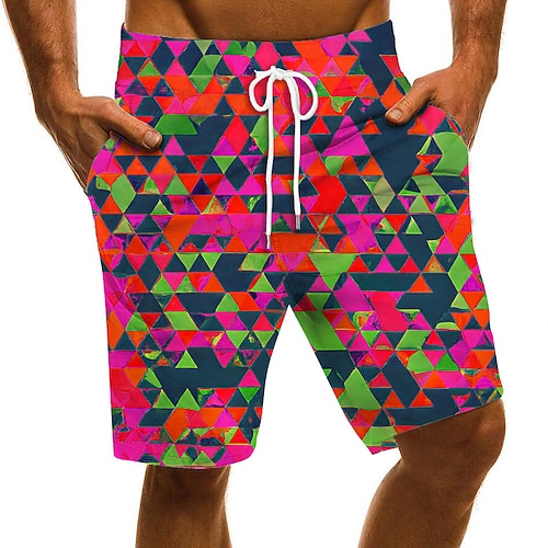 Herren Boardshorts Badeshorts Badehose Bedruckt Kordelzug Mit Taschen Schnelltrocknend Boardshorts Badeanzug Surfen Strand Wassersport Sommer Image