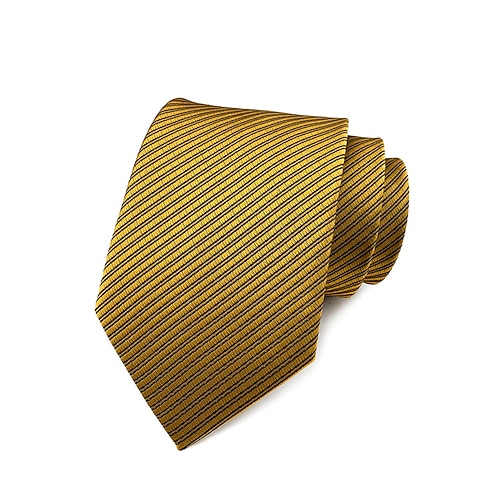 Gestreifte Krawatte aus Satin für Herren, verschiedene Farben für unterschiedliche Kombinationsbedürfnisse, geeignet für Business, Hochzeit und formelle Anlässe, elegante und modische Krawatte Image