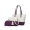 elegantes, stilvolles zweifarbiges Patchwork-Handtaschen-Set für Damen mit Quastenverzierung - Handtasche, Umhängetasche und kleine Tasche - perfekt für die tägliche Freizeit und den Weg zur Arbeit