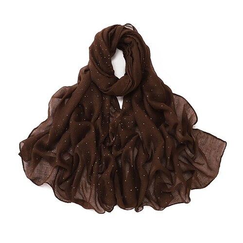 Mode einfache Bali Gaze Sternenhimmel Hot Drill langer Schal atmungsaktiv weich Damen Kopftuch Schal Cape Außen