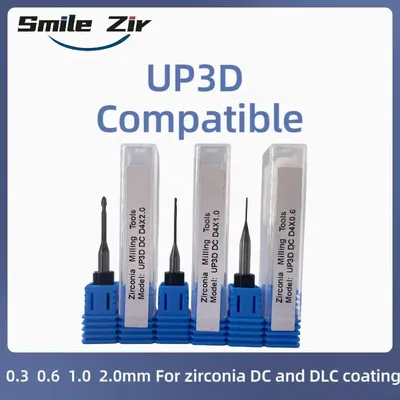 Dental Laboratory UP3D P52/P53 Milling Cutter Dental CAD/CAM Milling Tools For PMMA Zirconia PEEK