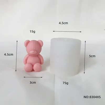 Little Bear Silicone Mold Candle Making and Styling Tool DIY Home Decoration Making