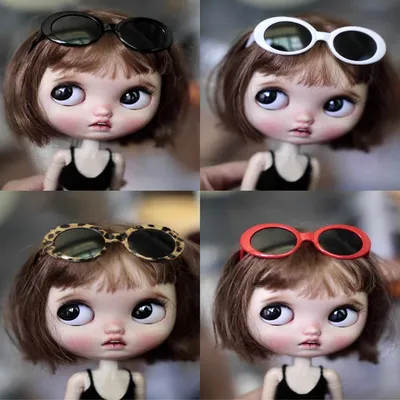 Blyth Doll Accessories Sun Glasses For 20CM Plush Dolls