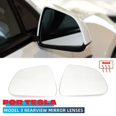 L/R 800R wide-angle large field of view rearview mirror replacement glass lens For Tesla Model 3