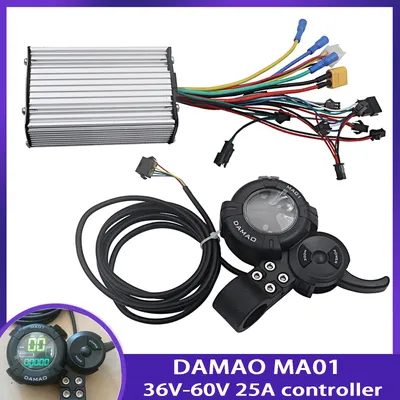 DAMAO MA01 36V-72V Color LCD Accelerator 36V-60V 25A Smart Brushless Controller For Electric Scooter