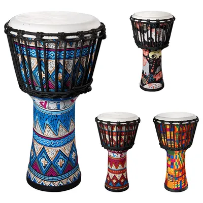 Goatskin Drumhead African Drum Colorful Art Patterns 8inch Congo Drum Bongo Drum Great Gift for