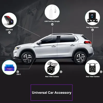 Universal Car Accessory OBD2+DAB Receiver+USB CARPLAY+USB DVR+Rear View Camera For Android