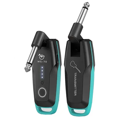 WS-70 UHF Low Latency Electric Guitar Wireless Transmitter Receiver Rechargeable Multi Channels For