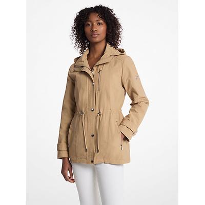 Michael Kors Woven Hooded Anorak Natural XS