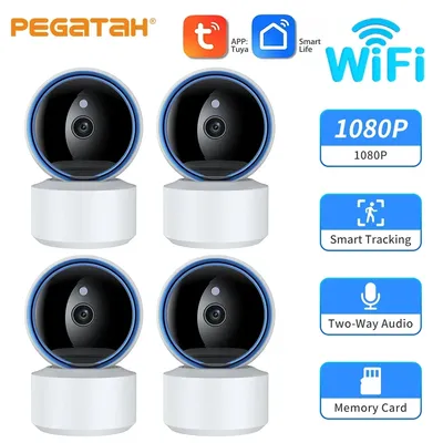 PEGATAH WIFI PTZ Camera 1080P HD Indoor Baby Monitor Smart Home Night Vision Set Model Video Surveillance IP Cameras Tuya
