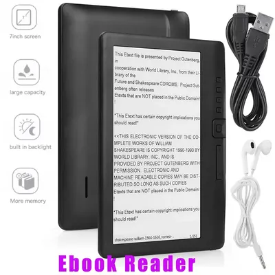 Tragbarer 7-Zoll-E-Book-Reader, unterstützt TF-Karte, E-Book-Reader mit 800 x 480 Farbbildschirm, elektronisches Buch, 512 m + 4 GB/8 GB/10 GB-Leser Image