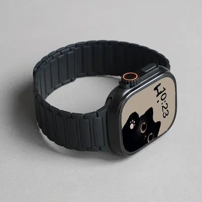 Magnetisches Schlaufenarmband für Apple Watch Ultra 2 Band 44 mm 40 mm 49 mm 45 mm 41 mm 46 mm Silikonarmband iWatch Serie 10 9 8 7 6 3 Se Image