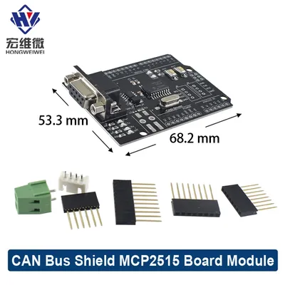 MCP2515 CAN Bus Shield Board Modul SUB-D Stecker Standard UART IIC SPI LED Anzeige Controller CAN DC 2,7-5,5 V für Arduino Image