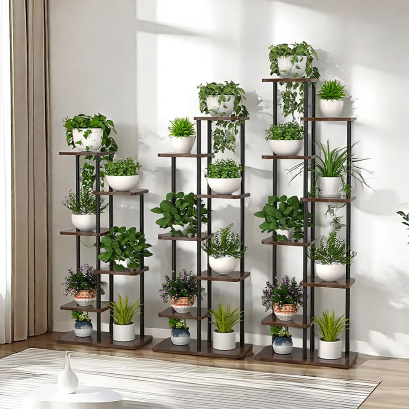 Supporto per piante per fiori scaffale in legno 5/6/8 strati espositore scaffale portaoggetti organizzatore portavasi decorazione del giardino di casa