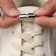1 paio di lacci elastici scarpe da ginnastica senza cravatta lacci per scarpe chiusura a capsula lacci senza cravatte bambini adulti 0,6 cm lacci piatti per scarpe