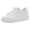 Slip-On Sneaker MARCO TOZZI, Damen, Gr. 38, weiß, Lederimitat, unifarben, sportlich, Schuhe, Freizeitschuh, Halbschuh, Schnürschuh mit seitlichem Logoschriftzug
