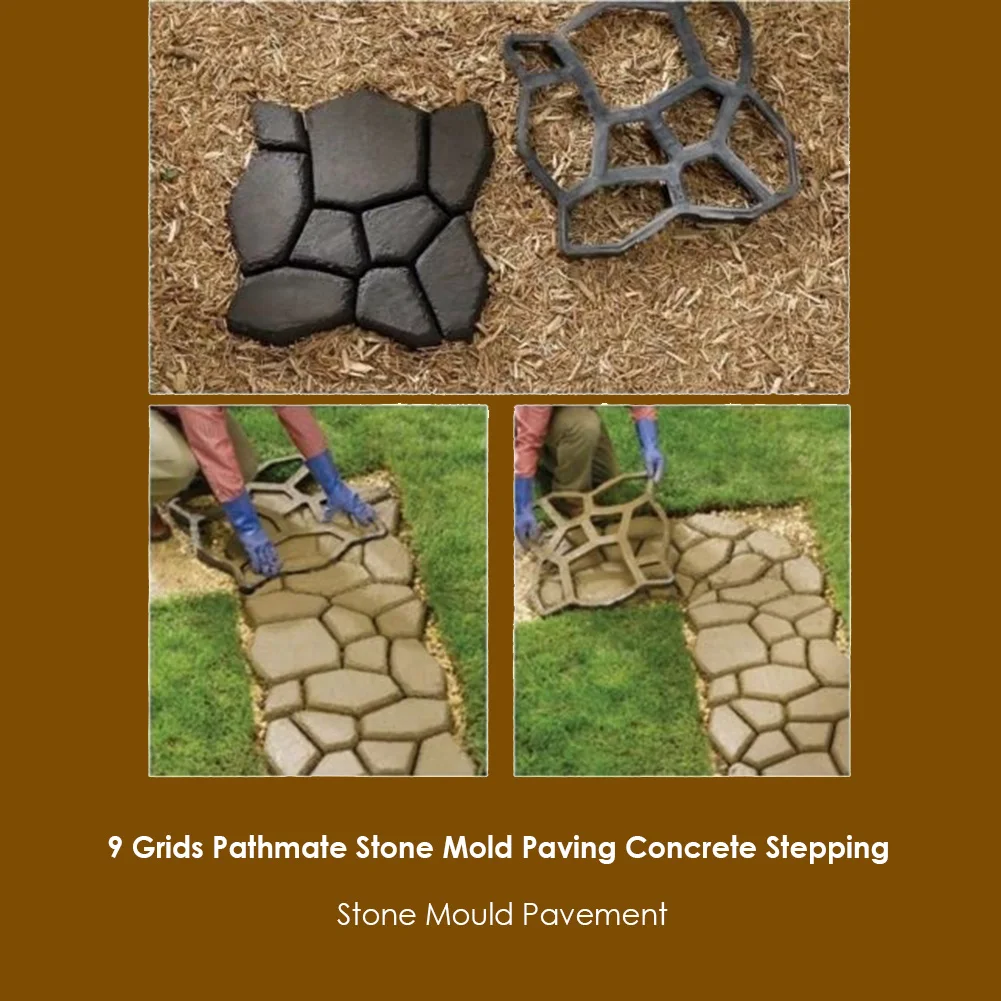 Moule à béton pour trottoir de jardin, bricolage, pavage manuel, ciment, brique, pierre, route, moules en béton pour la maison, la cour, le jardin
