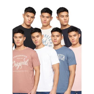 Crosshatch - "Rapmoore" T-Shirt für Herren(7er-Pack) (Bunt) Image