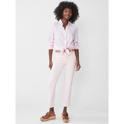 J.McLaughlin Women's Dakota Pants in Gingham Pink/White, Size 0 | Cotton/Nylon/Spandex