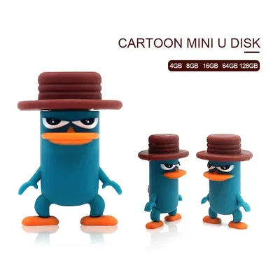 Cute Cartoon tree Man Flash drive 64GB 32GB Platypus Pen Drive 2.0 Memory Stick 4GB 8GB 16GB 32GB U