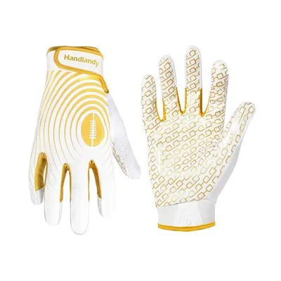 HANDLANDY Youth Football Gloves, Sticky Wide Receiver Youth American Football Gloves，Anti-slip