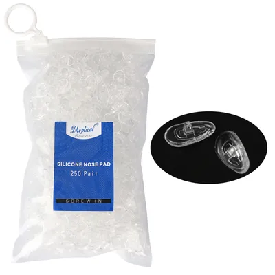 500 Pcs Eyeglasses Nose pad Silicone Material Push in and Screw in By Dhoptical