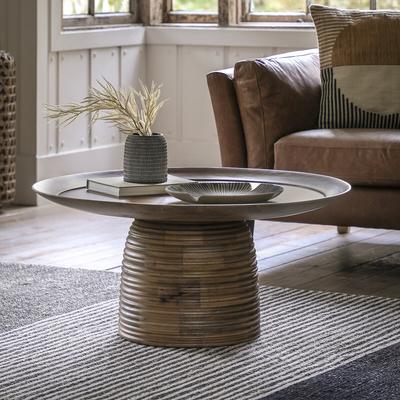 Baytown Beehive Round Mango Wood Coffee Table