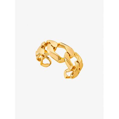 Michael Kors Precious-Metal Plated Brass Curb-Chain Cuff Gold One Size