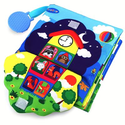 TEMU Interactive 3d Infant Cloth Book For Early Learning And Sensory Stimulation - Safe, Washable, Tear-resistant And Interactive Fabric Book For Baby Cognitive Development And Parental Bonding