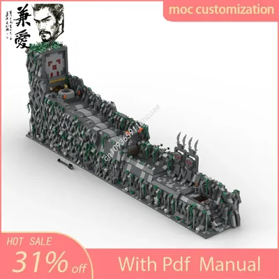 Moc Indiana Jones entkommt Modell modulare Bausteine DIY kreative Montage pädagogische Ziegel Image