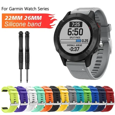 20mm 22mm 26mm Silicone Watch Strap for Garmin Fenix 6X 6 6S Pro 7X 7 Easyfit Wristband Fenix 5 5X 5S Plus Smartwatch Bracelet