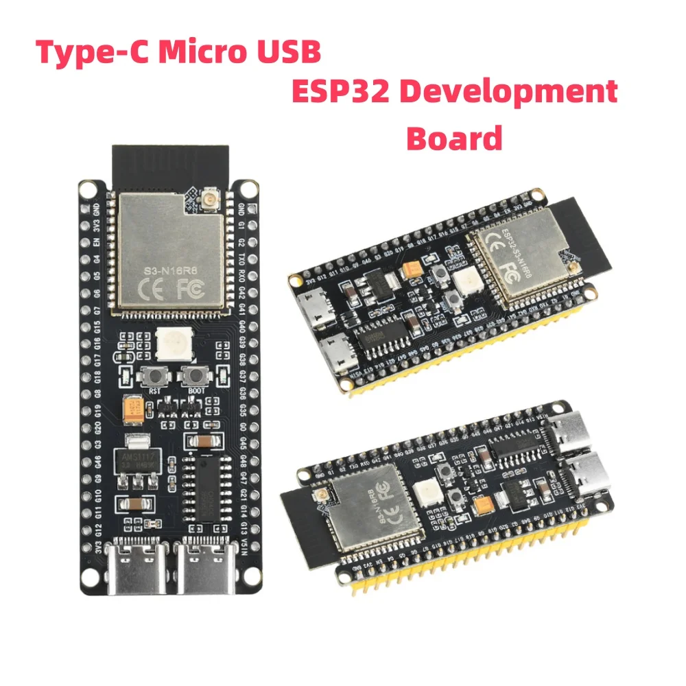 ESP32-S3-N16R8 ESP32 Entwicklungsboard Typ-C Micro USB 2,4 GHz Wifi Bluetooth 5.0 Core Entwicklungsboard ESP32-DevKitC-1 Image