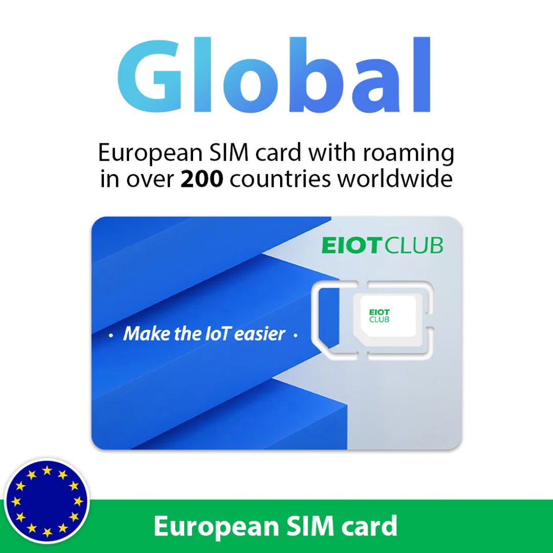EIOTCLUB Globale SIM-Karte, Abdeckung Europa und über 200 Länder, nur Daten-SIM für Reisen und Unternehmen für Telefon, Router, Hotspot Image