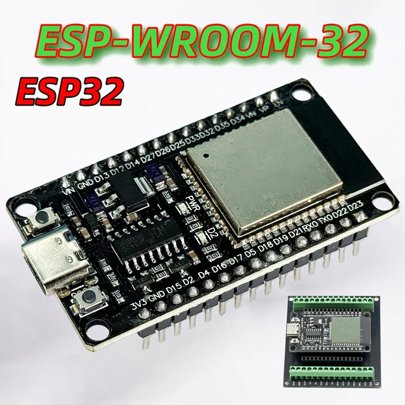 ESP32-Entwicklungsplatine, WiFi + Bluetooth-Modul, extrem geringer Stromverbrauch, Dual-Core-NodeMCU-32S ESP32-WROOM-32D 32U 30Pin-Platine Image
