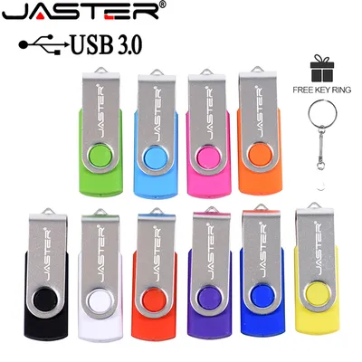 Drehbares, farbenfrohes USB 3.0-Flash-Laufwerk, violett, 128 GB, Stiftlaufwerk, rot, 32 GB Schlüsselanhänger, schwarzer Memory-Stick, kreatives Geschäftsgeschenk, Blau Image
