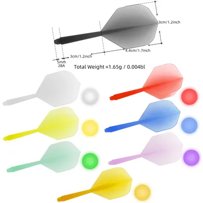 WEDARTER Darts 6 Stück Professionelle Darts 2BA Spiral Soft Integral Darts 75 % Transparenz, Darts und Dartscheiben Image