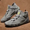 Golden Sapling Große Größe 45 Männer Bootsschuhe Hohe Qualität Patchwork Mesh Leder Freizeit Loafer Mann Outdoor Atmungsaktive Freizeitschuh