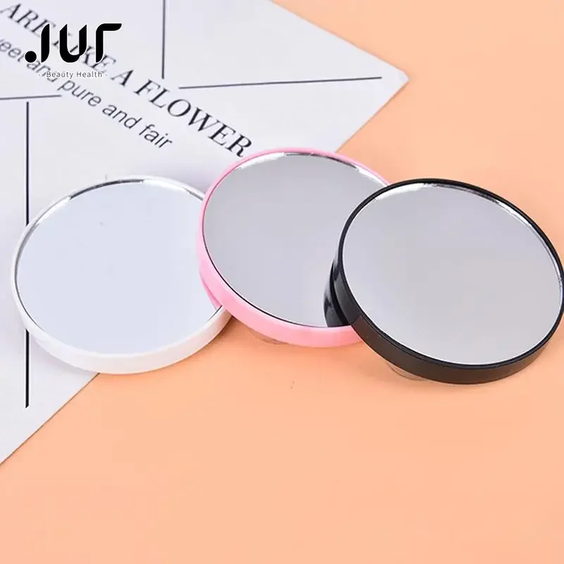 5-facher 10-facher Vergrößerungsspiegel mit Saugnapf, Mitesser-Vergrößerungsspiegel für Badezimmer, tragbarer runder Make-up-Spiegel Image